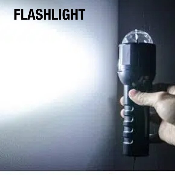 360 degree spinning LED color Party lights handheld portable batt flashlight NEW - Picture 8 of 8